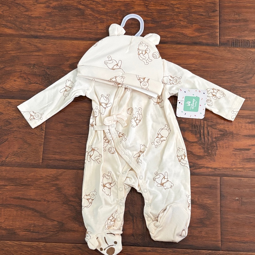 Disney White Bear Pattern Kids Footie